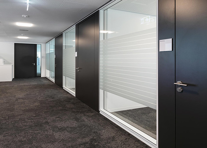 2024 Hot Sales Glass Partition Wall Profile For Commercial Spaces Customized Glass Or Solid Optional