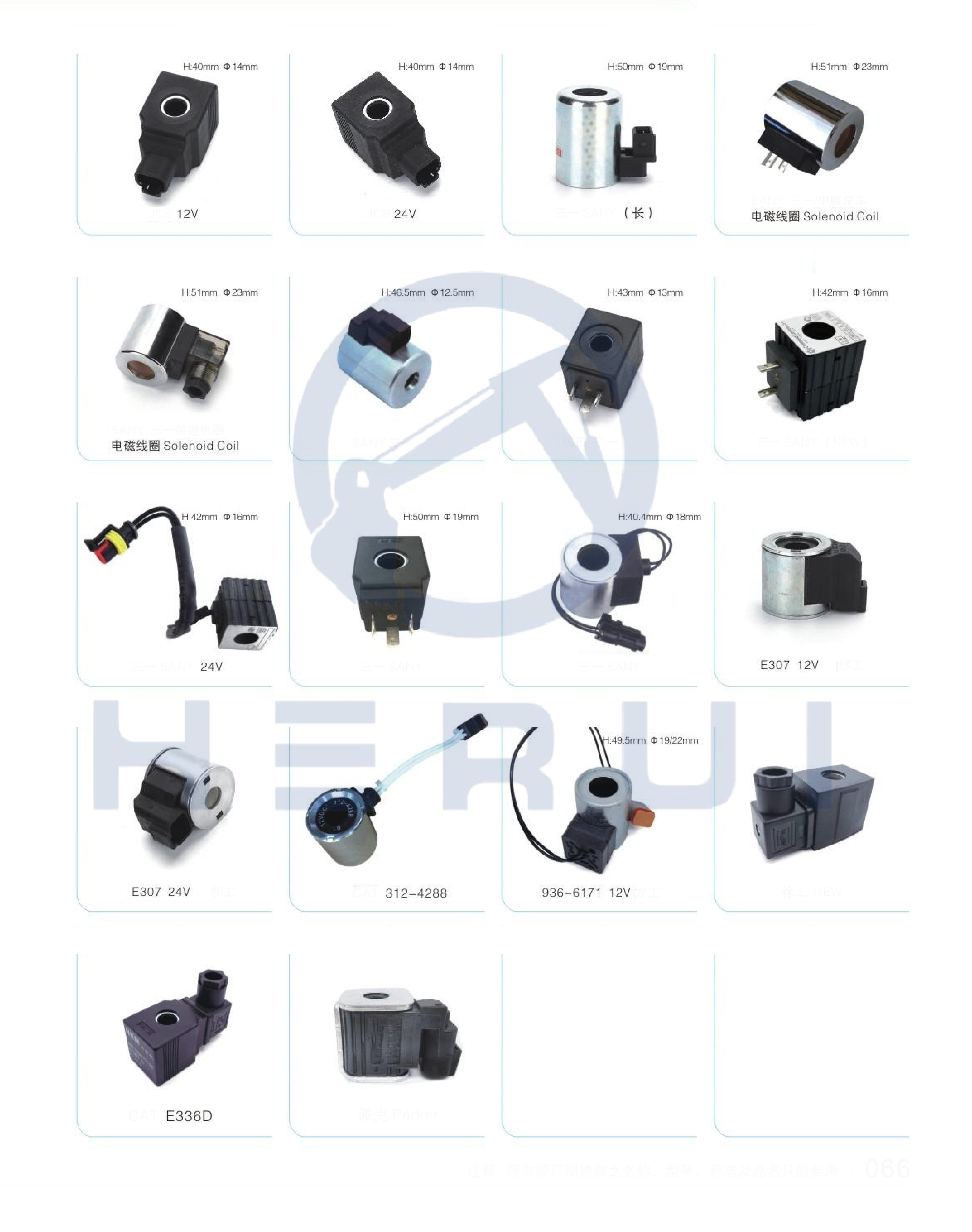 24v Solenoid Valve Colin 17W 27W 280151 280153 Excavator Spare Parts