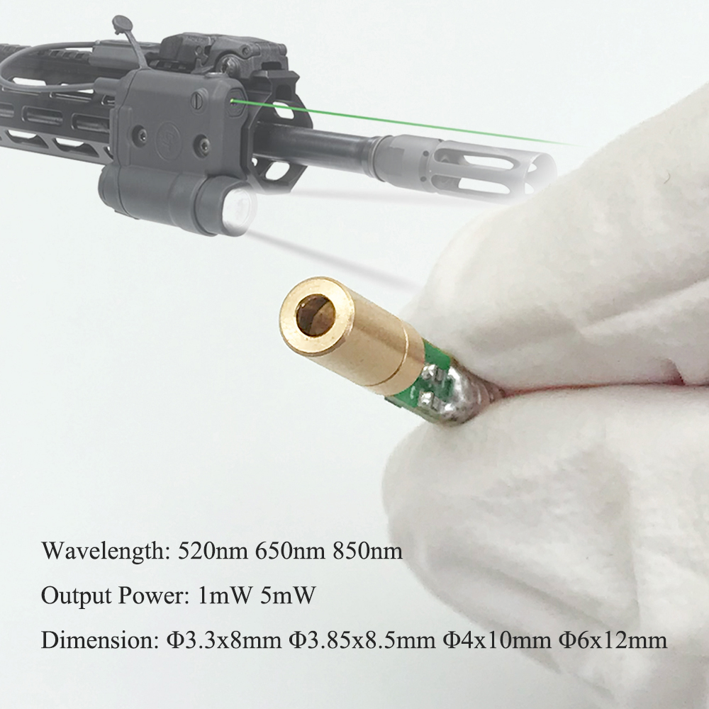 850nm 1mW 4mm*10mm Laser Diode Module for Night Vision Smallest Mini IR Laser Head Gun Laser Sight