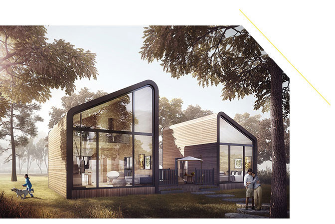Q550 Standard Steel Hotel Prefabricated House Kits with Light Steel Framing