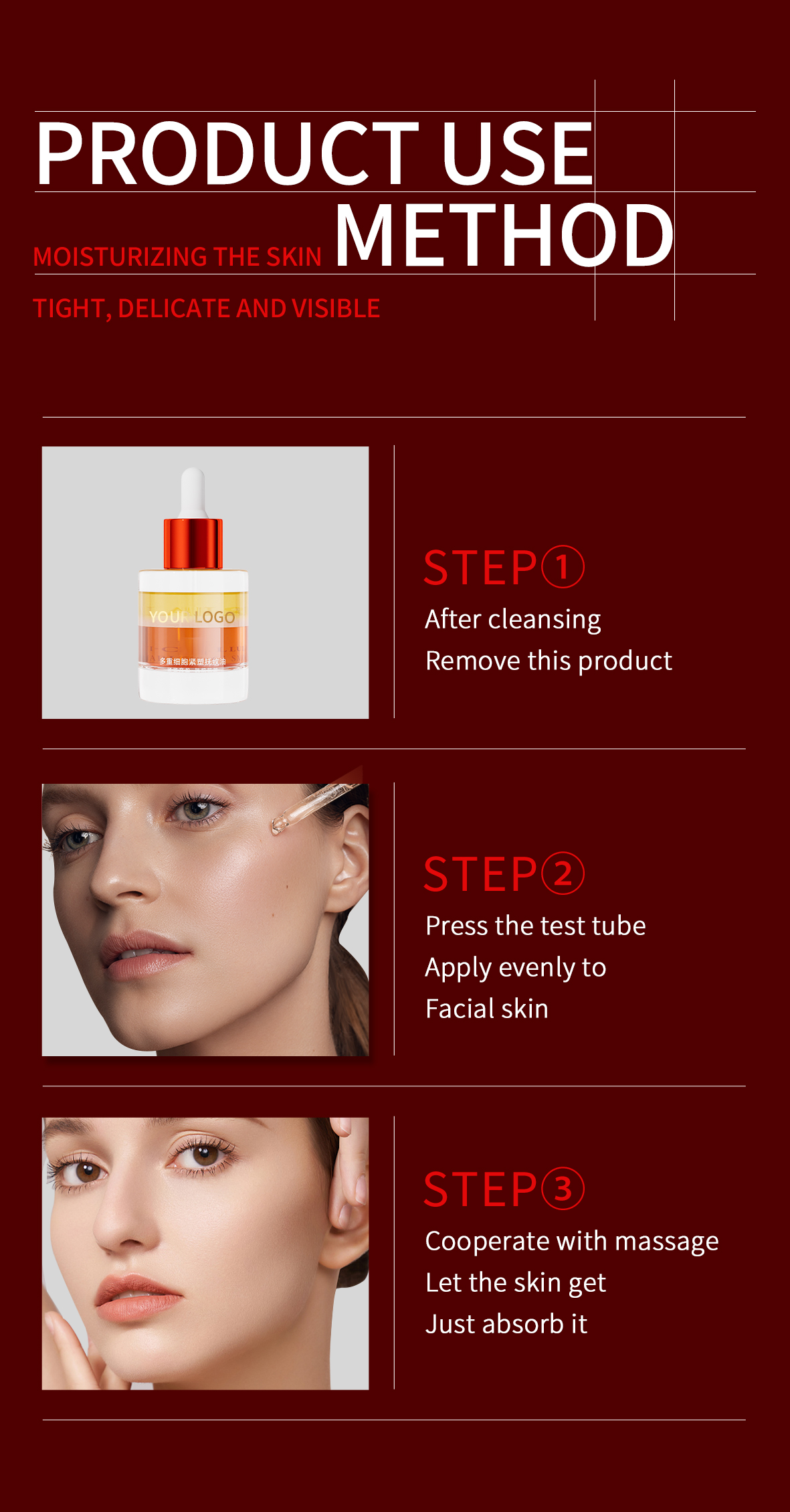 High Quality Essential Oil Multiple Cell Lines Concentrated Essence Oil Firming Anti Wrinkle Facial Care