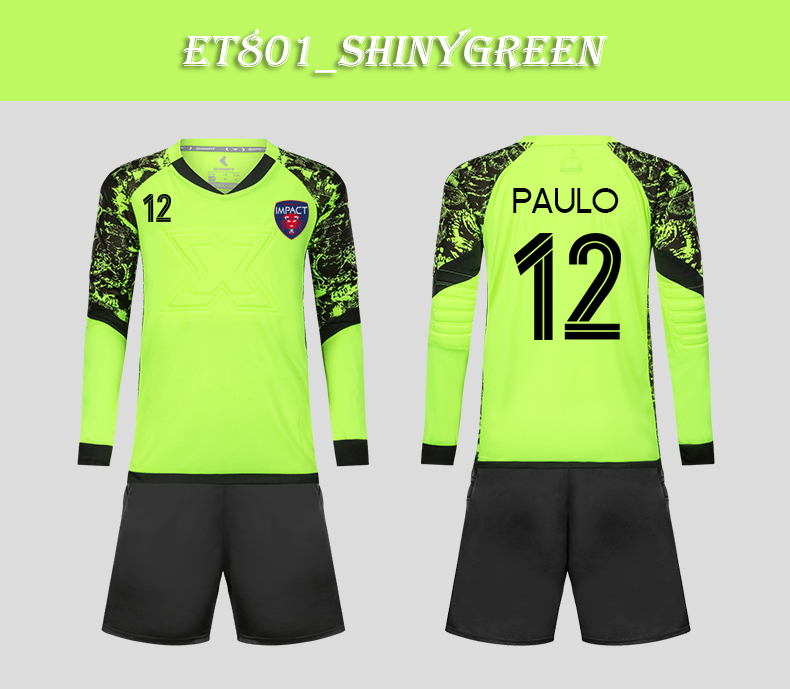Football goalkeeper uniform Children's anti-collision goalkeeper suit Customized set boys' thickened primary school jersey