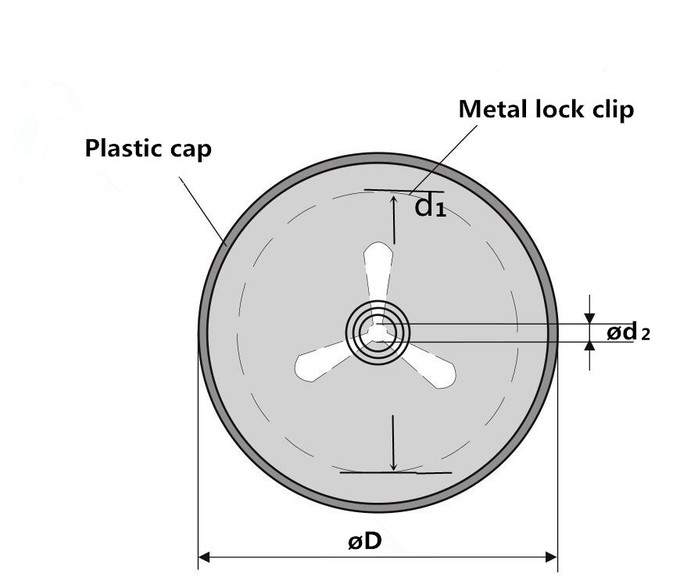 Self Extinguishing Insulation Clips With Plastic Coating Use To Fasten Cd Weld Pins
