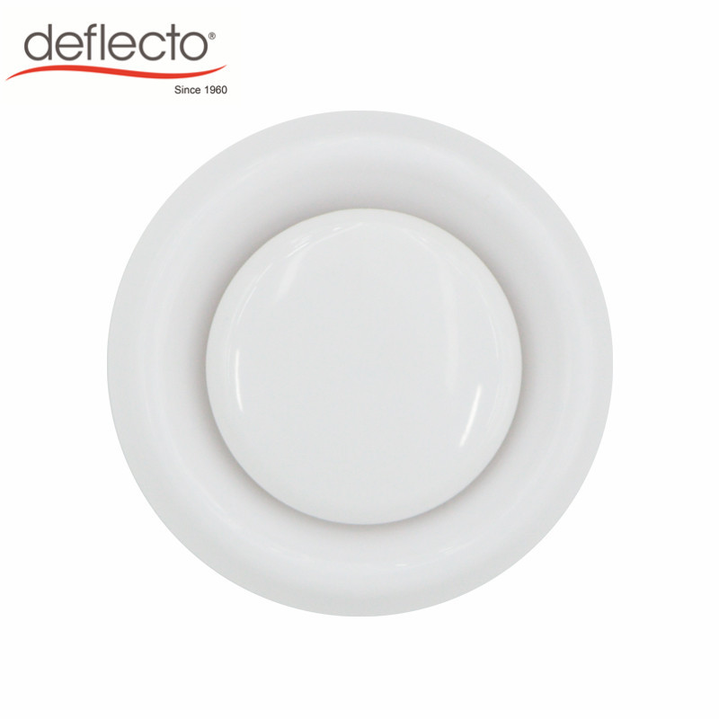 Deflecto 6'' 150MM Adjustable Ceiling Diffuser White Air Valve