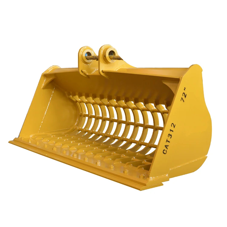 bucket crusher field rocks import hydraulic motor high vibration frequency crushing bucket