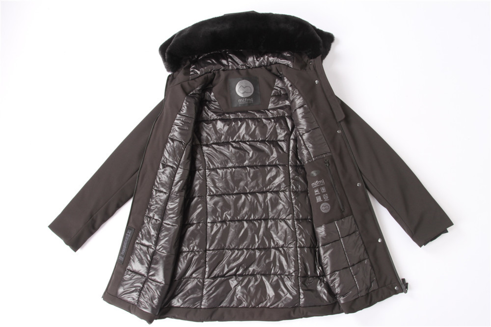 Ladies bonded softshell longline coats, Women's longline jacket, High quality, Fur collar