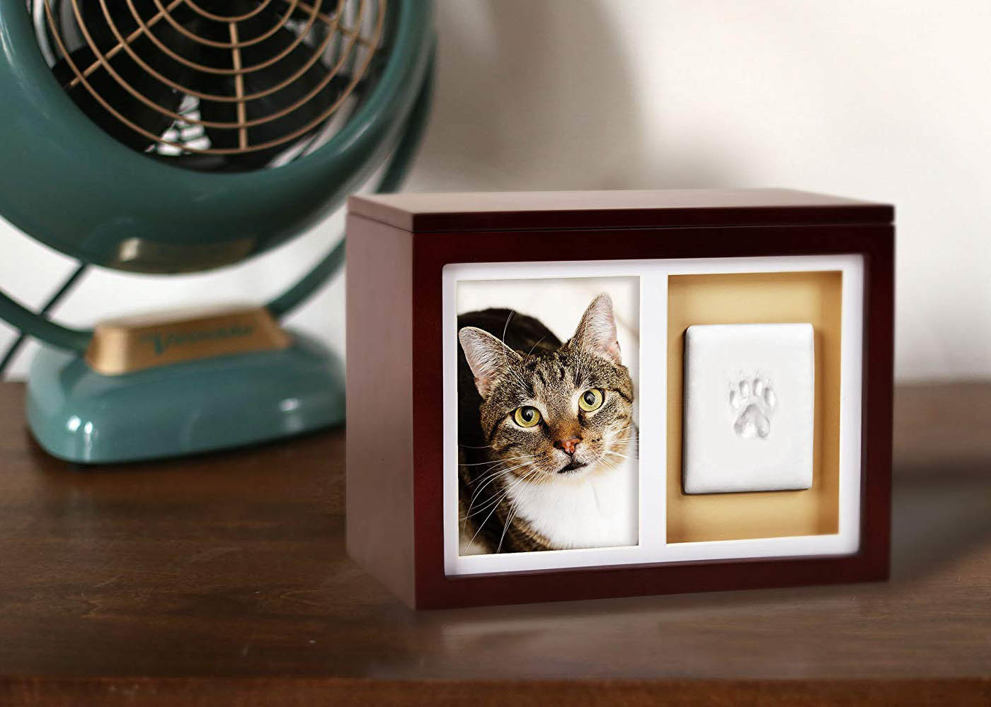 Non Toxic Wood Photo Frames Memorial Pet Paw Print Customized And Uncrackable