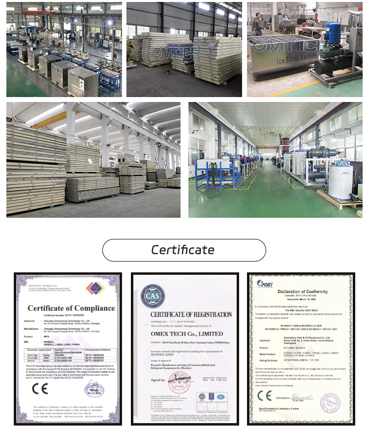 Fresh Keeping Industrial Flake Ice Maker 1.5 Tons Large Capacity And High Reliability