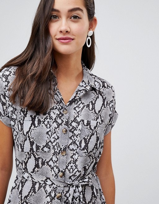 OEM new style animal print grey girls midi shirt dress