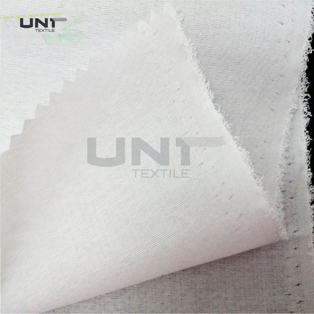 Eco Friendly Soft Polyester Cotton Shirt Collar Fusing Interlining Woven Fusible Interlining