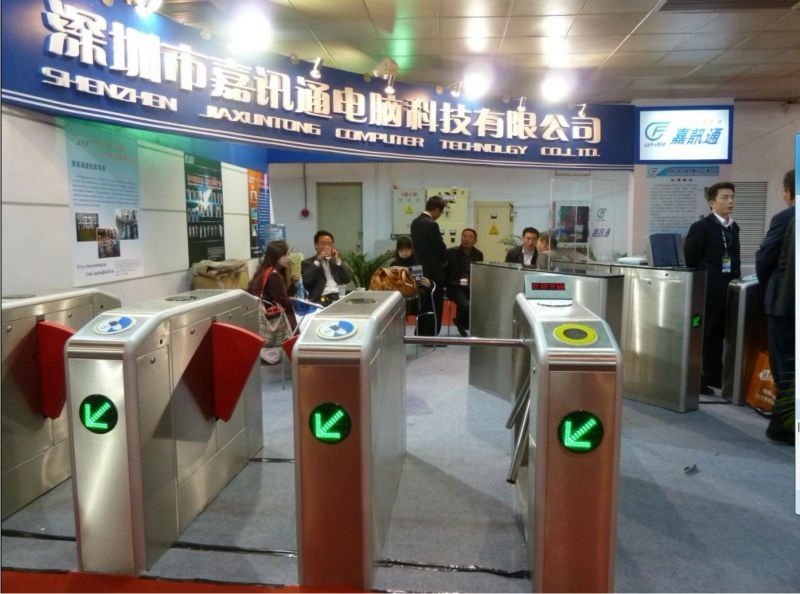 30 Person / Min Full Body Turnstile RFID Bi - Directional With Double Channel