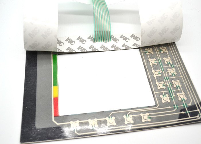 PET Embossed Tactile Membrane Switch Keyboard With 2.54mm Circuit Connector