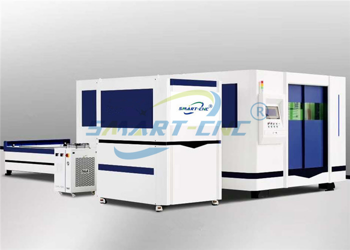 500-3000W CNC Fiber Laser Cutting Machine , Fiber Metal Laser Cutting Machine