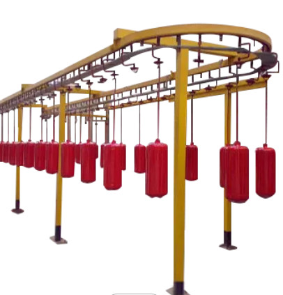 Painting Line Roller Overhead Conveyor Chain Enclosed Monorail