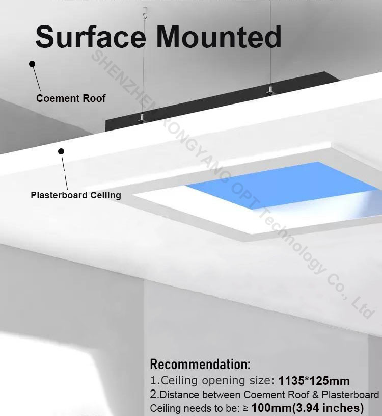 Dimmable Tuya Virtual Skylight Ceiling Panel Practical 1150x140 Multi Scene
