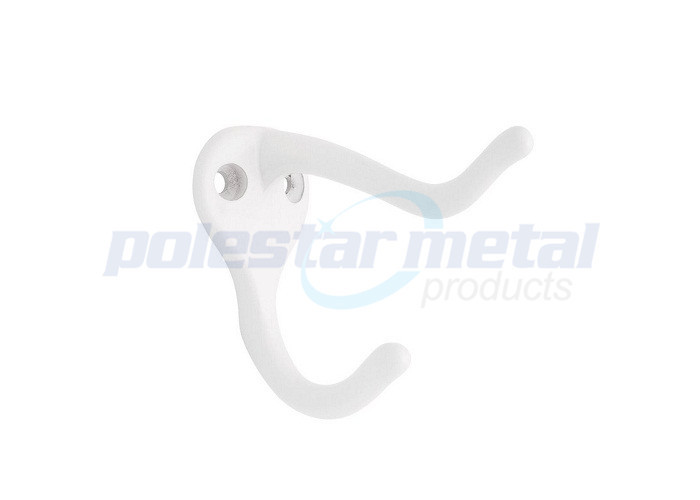Zinc Alloy Decorative Door Hardware Polished Brass Double Prong Robe Hook 2-1/3"