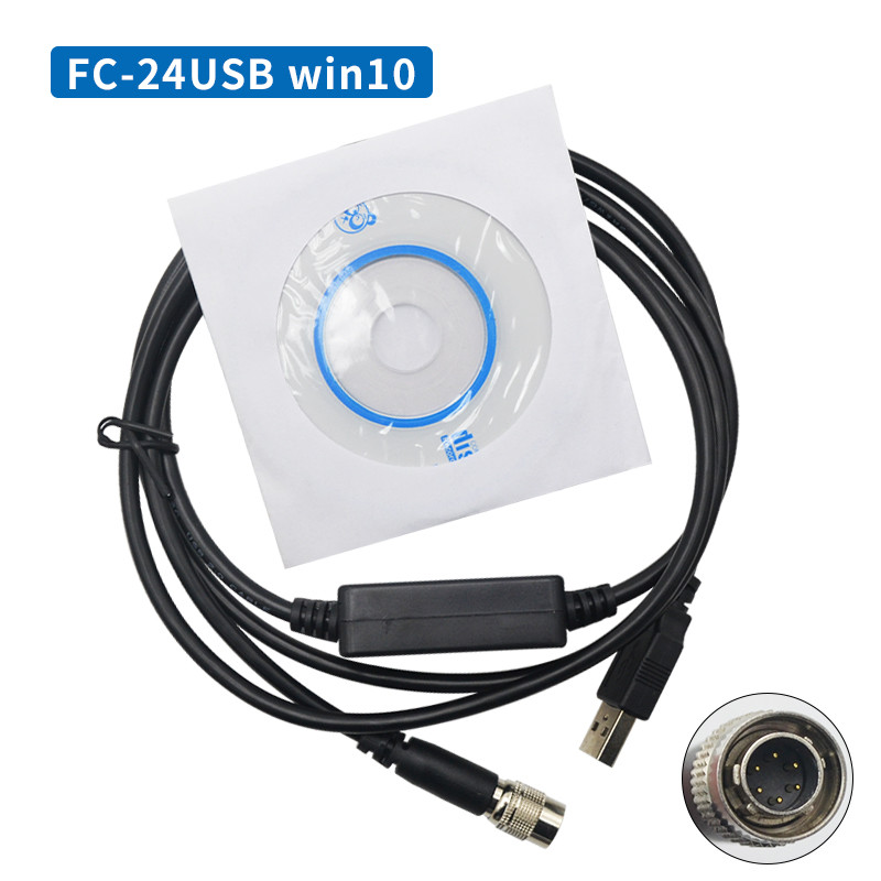 FC-24USB Data Cable for TOPCON SOKKIA Total Stations ES/OS/PS To PC (Win8/10) 6 Pin