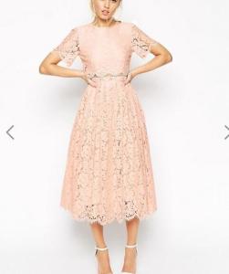 Buy cheap Newest Design Women Elegant Lace Midi Dress Party Wedding Dress Hot Sale product