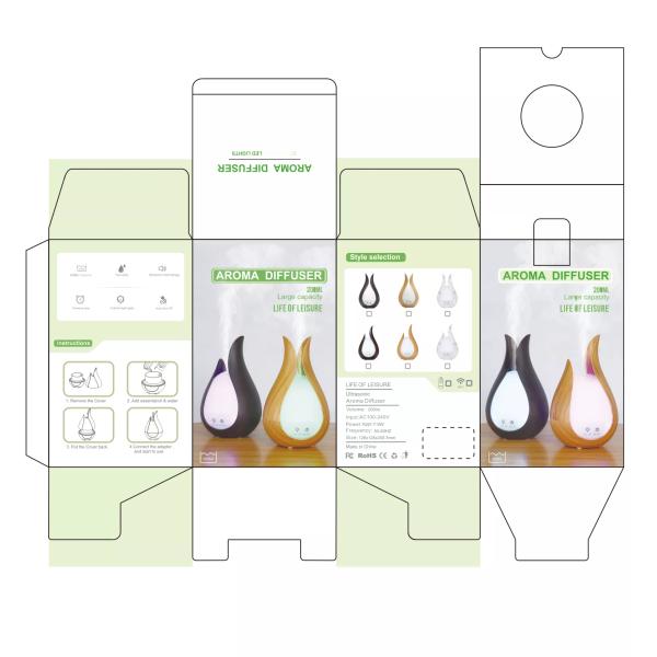 Household Aromatherapy Machine Aroma Diffuser 300ML Capacity Portable Mini Ultrasonic Air Humidifiers With Night Light