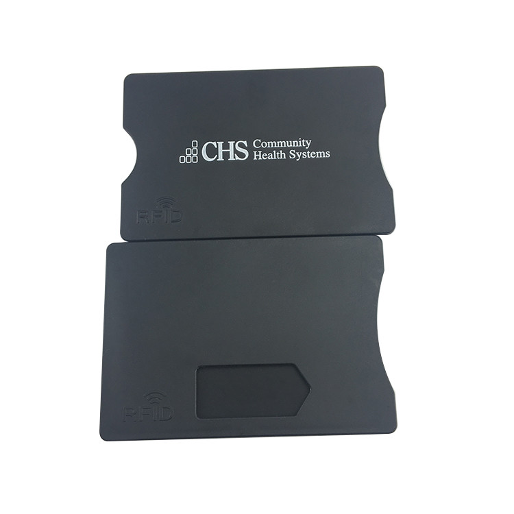 Secure Protection RFID Blocking Card Sleeve Hot Stamping Gold Silver Color