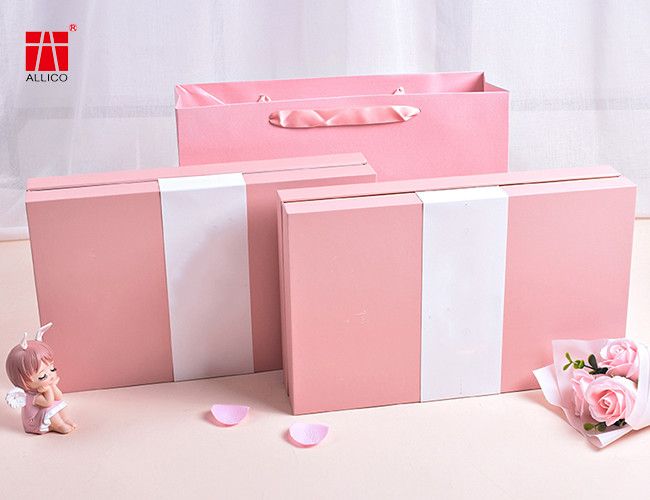 Clamshell Rigid Cardboard Gift Boxes Book Shape Handmade OEM