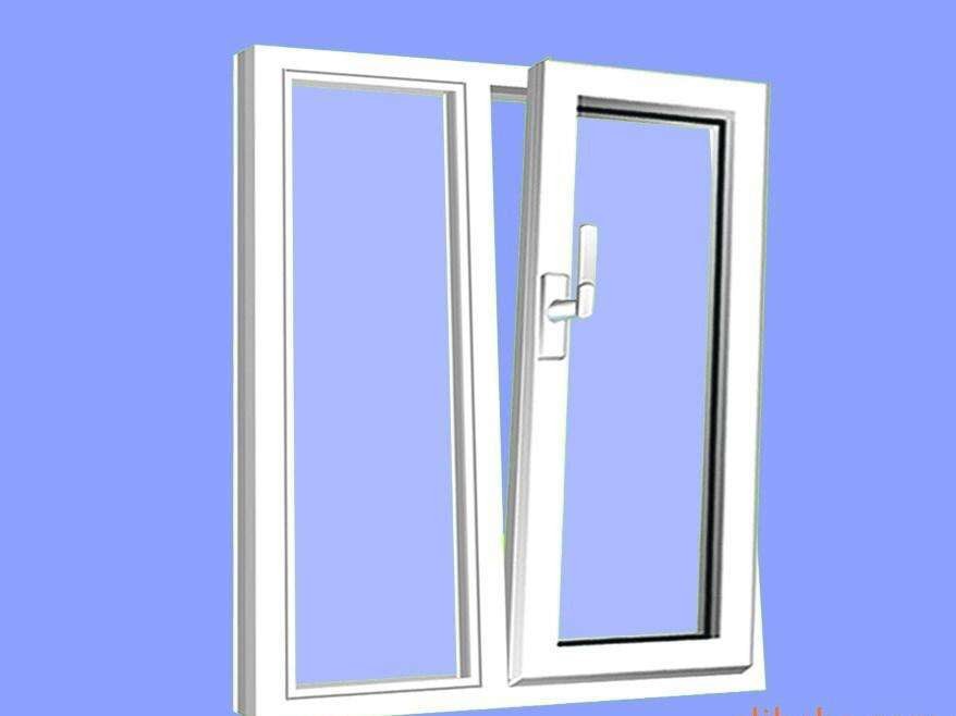 White Tilt And Turn UPVC Window Double Glass Outward Swinging Windows Customizable