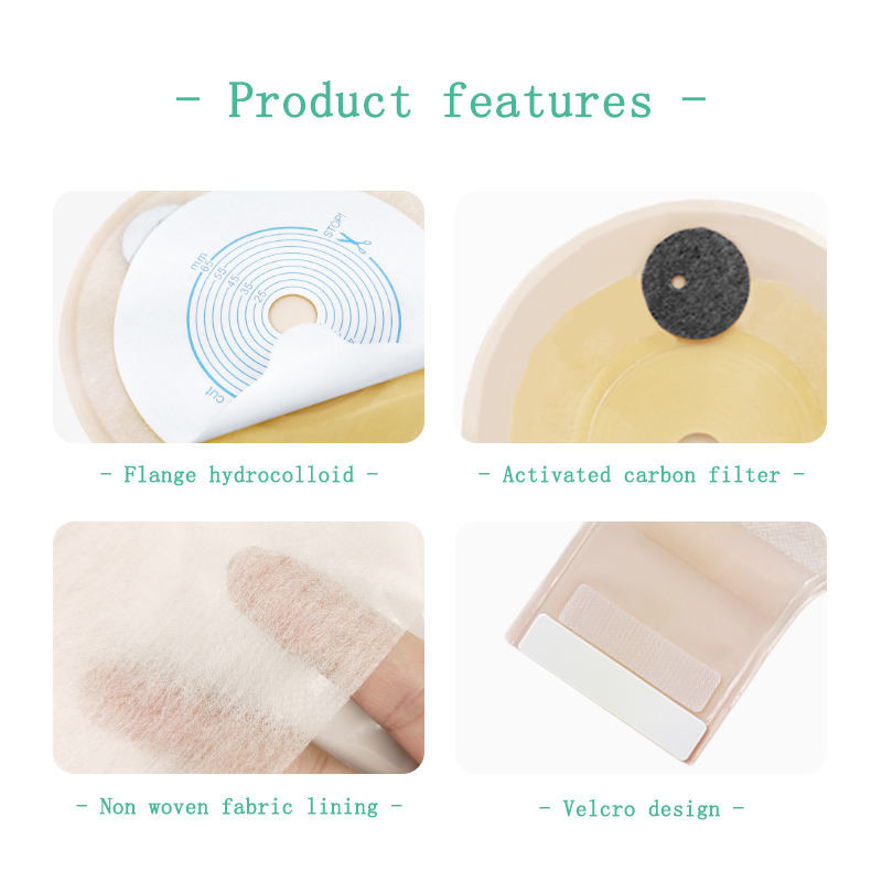 High Barrier Soft PVDC 1 Piece Colostomy Bag Ostomy Disposal Colostomy Bag Open