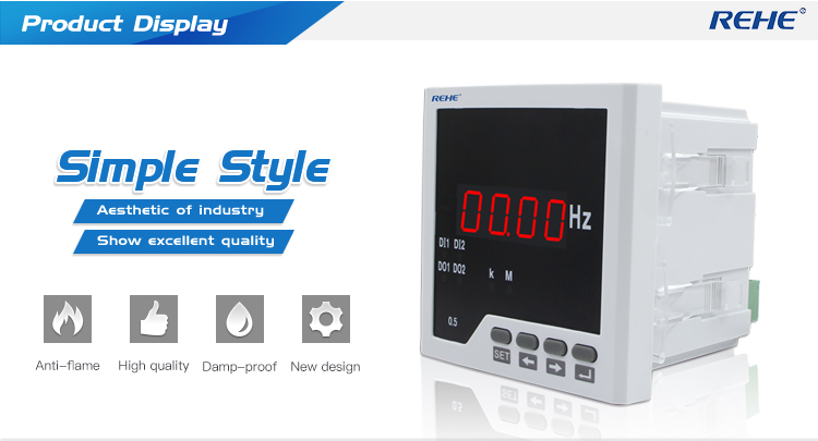 NEW PC material LED 96*96mm Digital Panel Frequency Meter with 3 years warranty