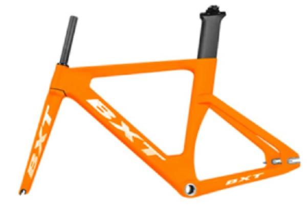 700C Full Carbon Track Bike Frame Bicycle Track Frameset Aero Shaping Black