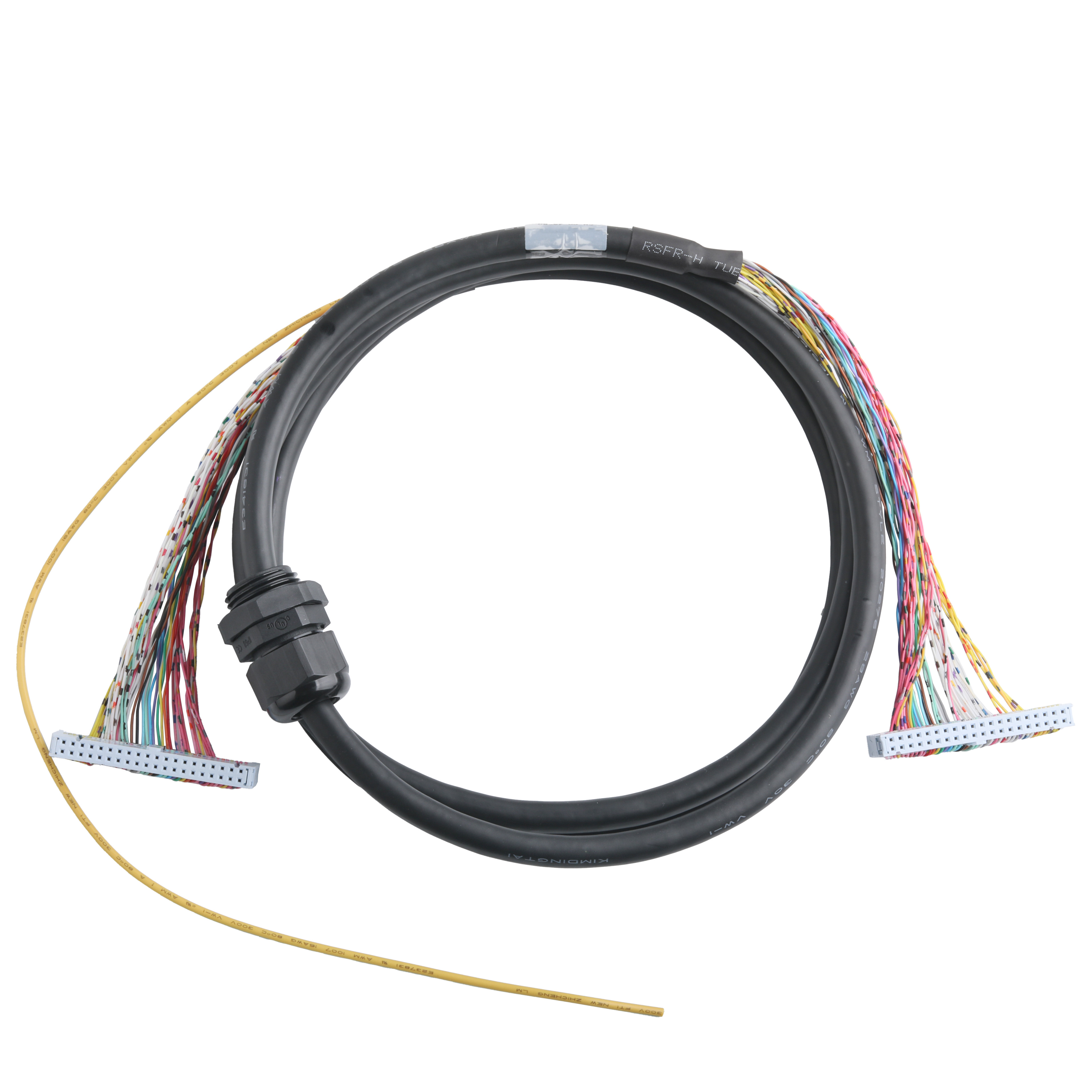 Connector 89140-0101 RCPT 40P IDC 26-28AWG GOLD Straight-Thru, NPT Hubs With Integral Sealing Ring