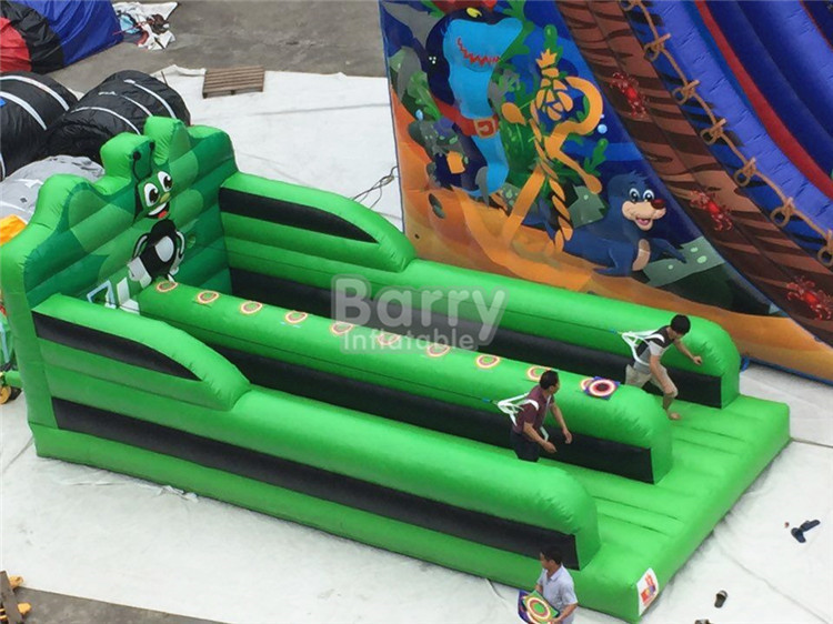 0.55MM PVC Tarpaulin Double Lanes Jumping Bungee Run Game EN14960