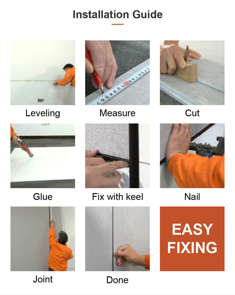 Budget Friendly Acoustic Fabric Covered PET Decorative Panels 9mm 12mm Easy Install