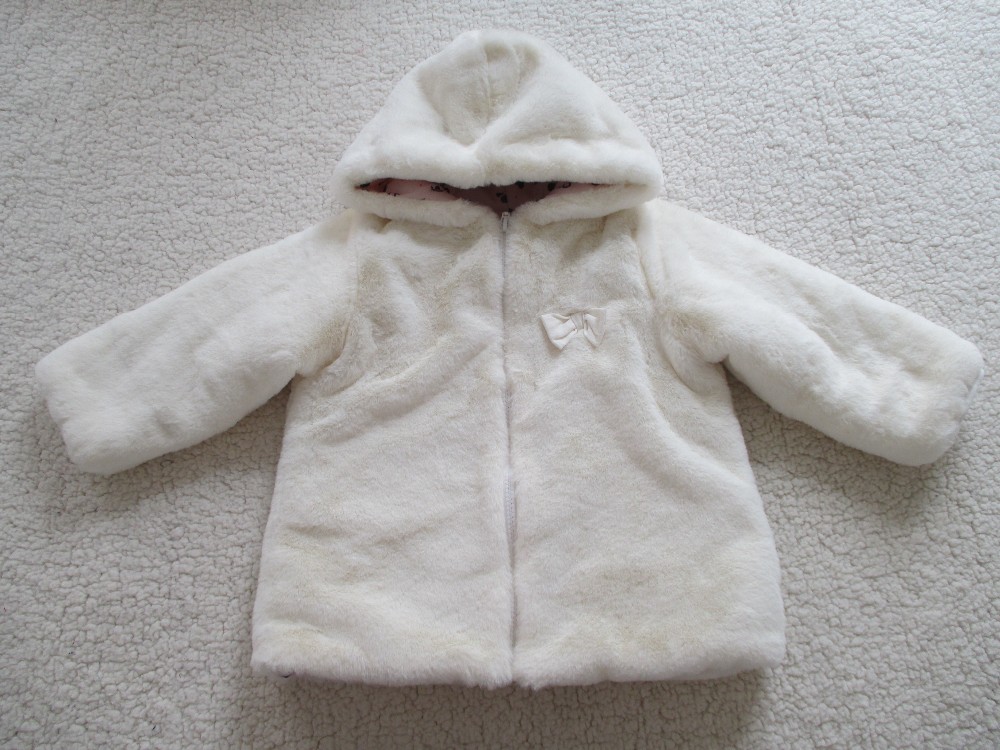 Baby Polyester Fur Woven cotton hoodie jacket With Padding Winter Warm