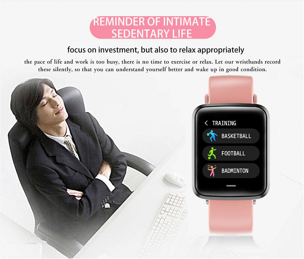 1.3 Inch Touch Screen Smartwatch NRF52832 Calorie Monitoring 10m