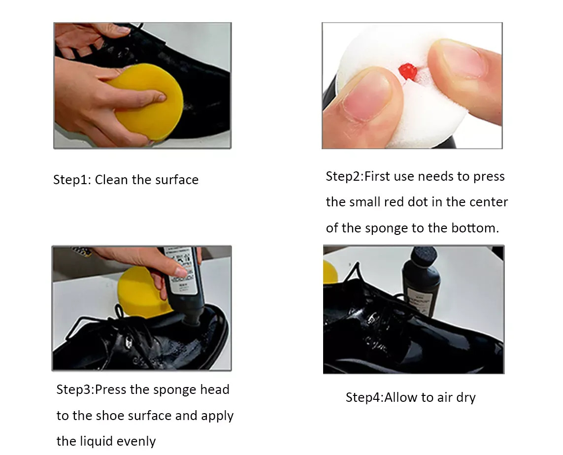 Instant Leather Shoe Shine Liquid Neutral Liquid Shoe Polish 100ml