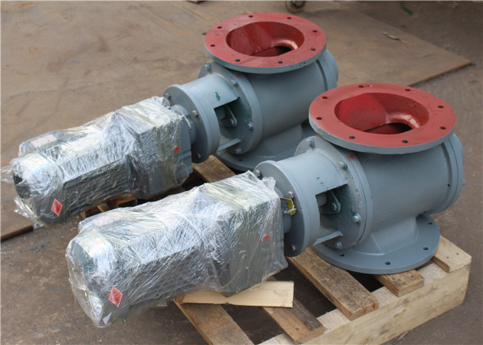 Cast Iron Electric Rotary Airlock Valve Under The Cyclone Dust Collector