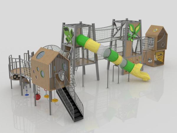 Amusement Plastic Climbing Frames Weather Resistant Non Slip Commercial Park