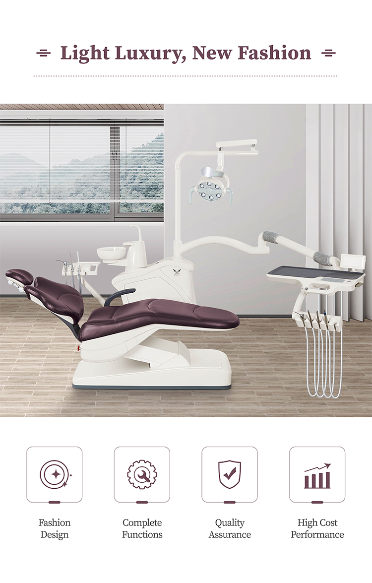 Class II Dental Unit Chair Grey With Rotatable Unit Box