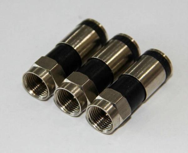 OEM Compression F Connector For RG6 Satellite Dish , TV Antennas Coaxial Cable