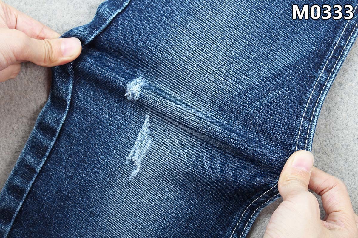 11.1oz Denim Fabric Sustainable Certificated Repreve Cotton Polyester Jeans Material