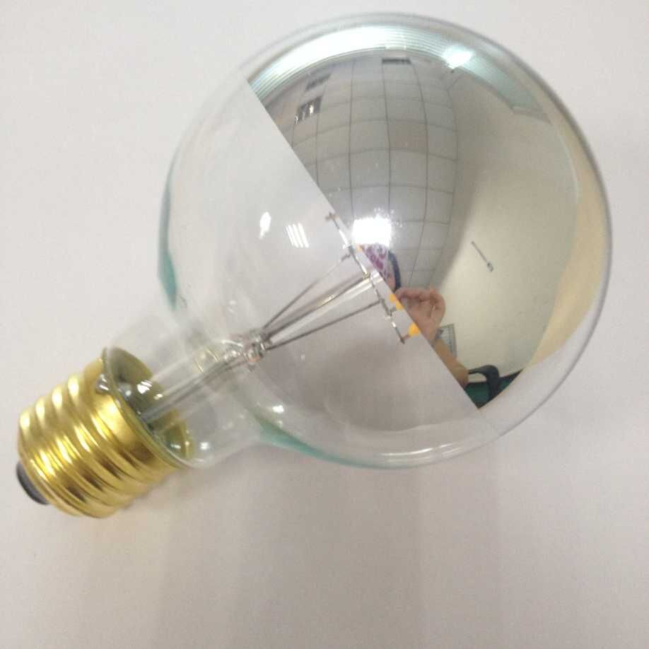 G25 type filament led bulbs light dimmable in goden mirror reflector glass