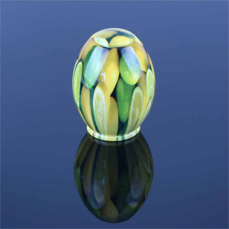 Portable Lemon Pattern Egg Shape Toothpick Dispenser