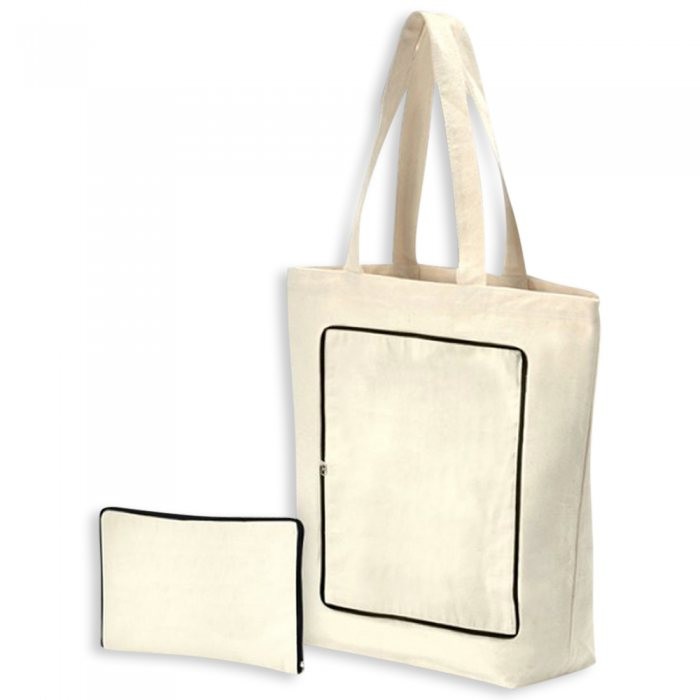 Recyclable Polyester Foldable Shopping Bag 10OZ Canvas Cotton ODM