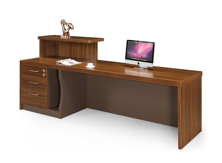 Knock Down Compact Reception Desk , L Shaped Reception Desk For Commercial