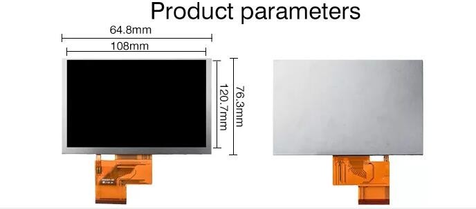 EJ050NA-01G 8 Bit RGB TFT 800x480 Display 5 Inch