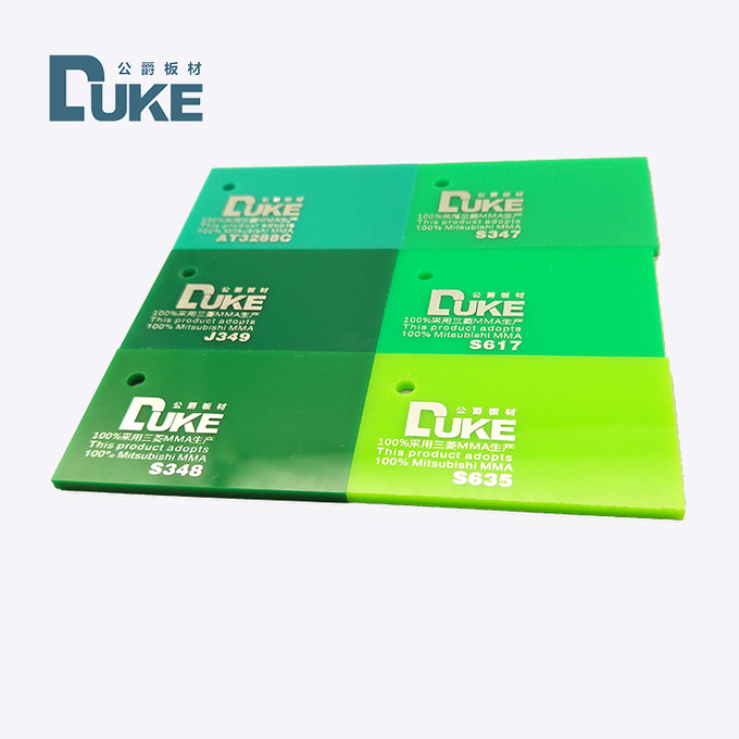 EN263 Green Cast Plexiglass Color Acrylic Sheets For Light Box