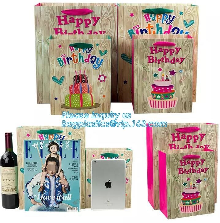 Custom Printed Accept Wholesale Stock White Brown Kraft Paper Shopping Bag With Handle No Minimum, carrier handle bags