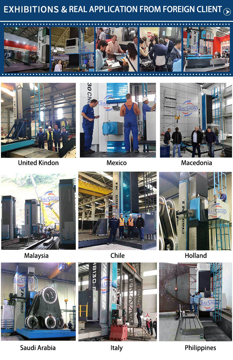 Deep Hole Drilling CNC Rotary Table Horizontal Floor Type Boring Mills With Siemens System