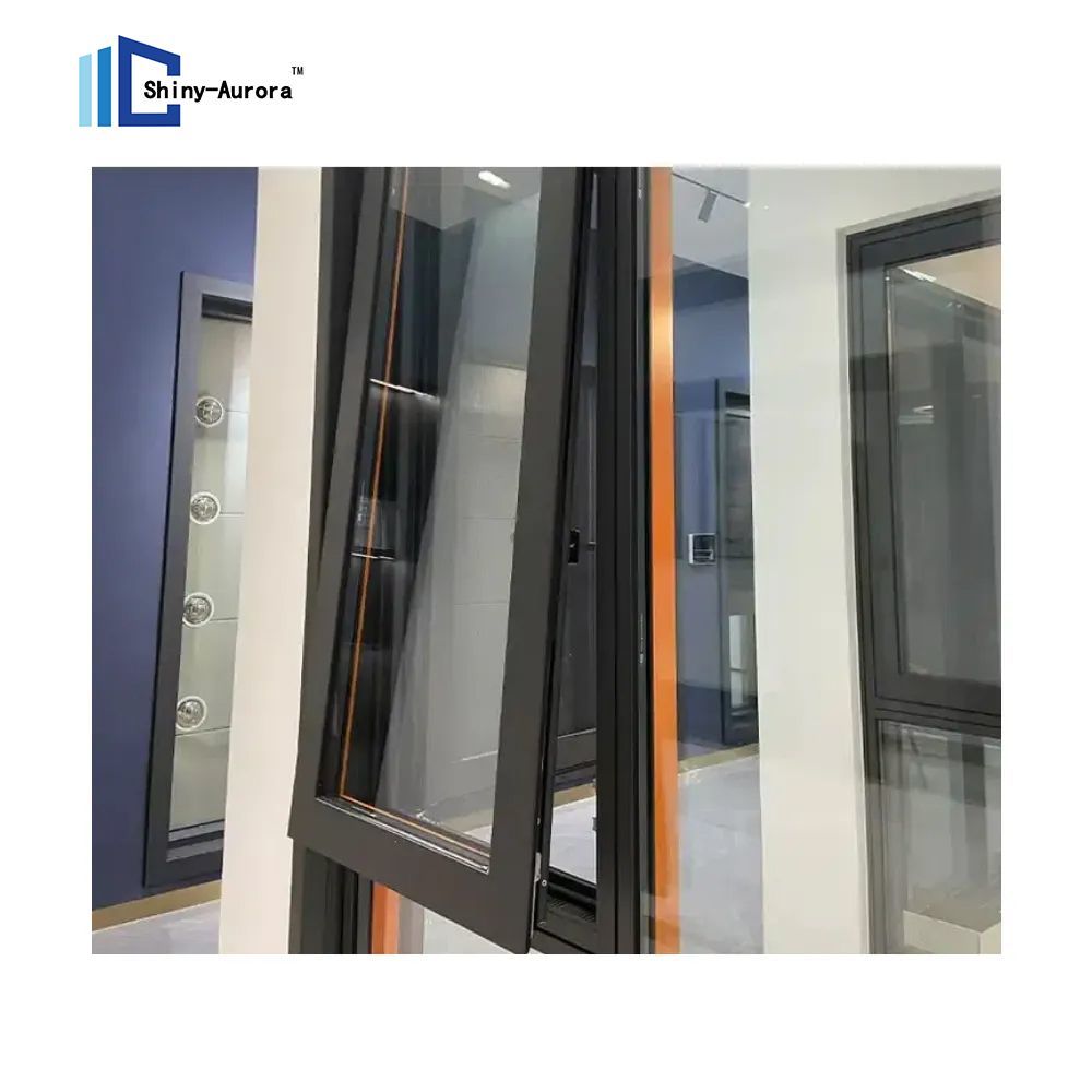 Hot Sale Modern Waterproof and Soundproof Top Hung Double Glazed Storm Aluminum Awning Windows