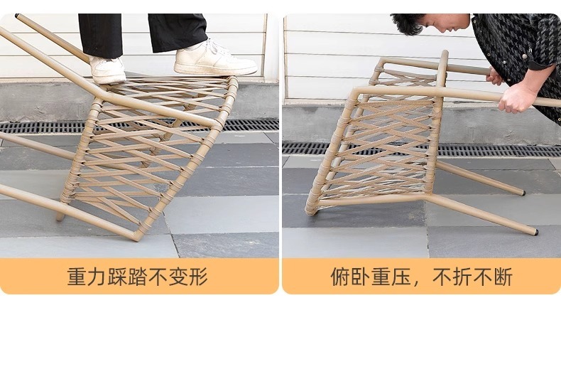 "Luxury Nordic-Style Outdoor Furniture – Premium Weatherproof Rattan Dining Set for Patio and Garden"